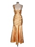 Cindy Metallic Gold Cocktail Dress Size L (estimated) - photo 2