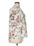 Flower & Feather Floral Ivory Short Sleeve Blouse Size 1XL - photo 4