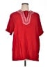Cathy Daniels Red Short Sleeve Blouse Size XL - photo 1