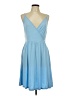 Weaczzy Solid Blue Casual Dress Size L - photo 1