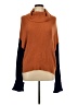 Splendid Color Block Orange Turtleneck Sweater Size L - photo 1