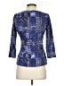 J. McLaughlin Print Blue 3/4 Sleeve T-Shirt Size S - photo 2