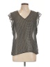 Liz Claiborne 100% Polyester Gray Sleeveless Blouse Size L - photo 1