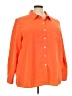 Travelsmith Solid Orange 3/4 Sleeve Button-Down Shirt Size 3X - photo 1
