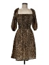 Everly 100% Polyester Animal Print Brown Cocktail Dress Size M - photo 1