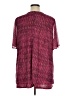 Catherines 100% Polyester Burgundy Short Sleeve Blouse Size 1X - photo 2