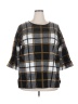 Tahari Plaid Gray Pullover Sweater Size 2X - photo 1