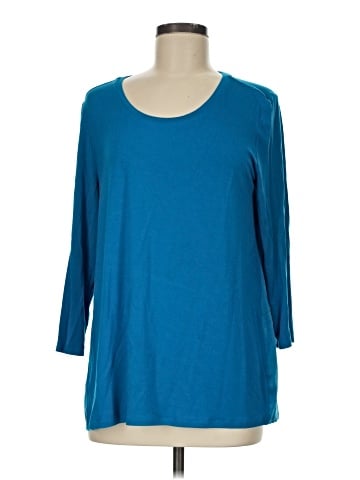 H By Halston 3/4 Sleeve T-Shirt (view 1)