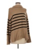 Gap 100% Cotton Stripes Tan Turtleneck Sweater Size S - photo 1