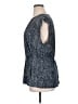 H By Halston Silver Sleeveless Blouse Size XL - photo 5