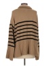 Gap 100% Cotton Stripes Tan Turtleneck Sweater Size S - photo 2