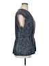 H By Halston Silver Sleeveless Blouse Size XL - photo 4