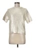 Zara Metallic Silver Short Sleeve Top Size M - photo 1