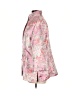 Connie Roberson 100% Silk Print Pink Raincoat Size L - photo 5