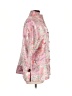 Connie Roberson 100% Silk Print Pink Raincoat Size L - photo 4