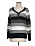 St. John's Bay Stripes Gray Pullover Sweater Size L - photo 1