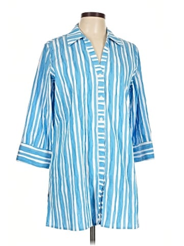 Foxcroft 3/4 Sleeve Button-Down Shirt (view 1)
