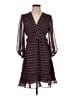 Max Studio 100% Polyester Print Burgundy Casual Dress Size XS - photo 1