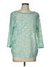 Ruby Rd. 100% Polyester Green 3/4 Sleeve Top Size L - photo 1