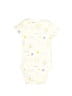 Carter's 100% Cotton Print Yellow Short Sleeve Onesie 0-3 MO / 3 MO - photo 2