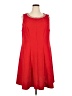 Sandra Darren Solid Red Casual Dress Size 20 - photo 1