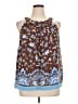 Talbots 100% Viscose Brown Sleeveless Blouse Size 1X - photo 1