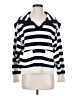 Zara 100% Virgin Wool Stripes White Wool Pullover Sweater Size S - photo 1
