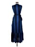 Unsubscribed 100% Silk Stripes Blue Cocktail Dress Size M - photo 2