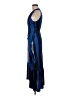 Unsubscribed 100% Silk Stripes Blue Cocktail Dress Size M - photo 5