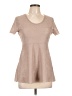 BKE Tan Short Sleeve Blouse Size L - photo 1