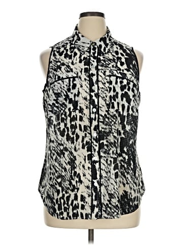 Elementz Sleeveless Button-Down Shirt (view 1)