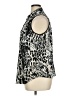 Elementz Animal Print Black Sleeveless Button-Down Shirt Size 1X - photo 5