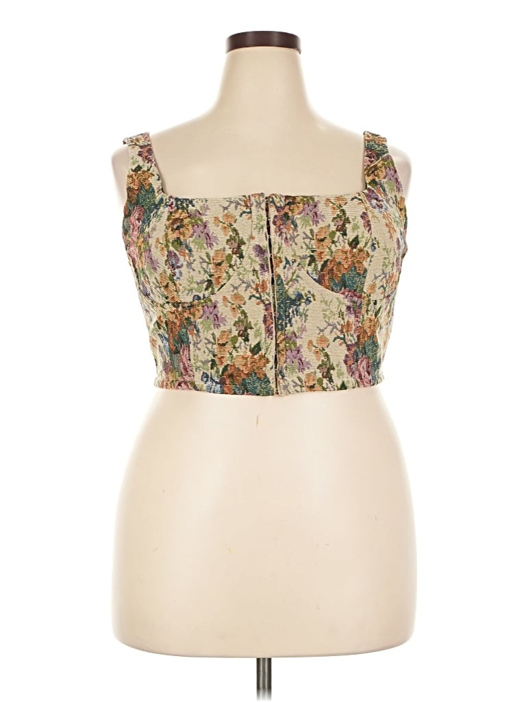 Pre-owned Wild Fable Sleeveless Blouse In Tan