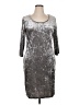 Hot Kiss Metallic Silver Cocktail Dress Size 3X - photo 1