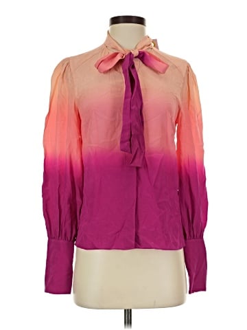 Tanya Taylor Long Sleeve Silk Top (view 1)