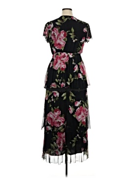 kate and lily floral maxi dress Kate and lily Womens Size 14 Orange Floral Maxi Dress Long Sleeve Elastic  Waist