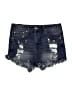 Almost Famous Blue Denim Shorts Size 7 - photo 1