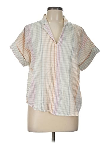 Madewell Lakeline Popover Shirt in Ombr&eacute; Rainbow Plaid (view 1)