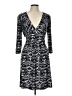 Como Black 100% Polyester Print Black Casual Dress Size L - photo 1