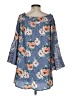 Sequin Hearts 100% Polyester Floral Blue Casual Dress Size S - photo 2