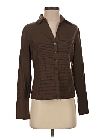 Tracy M. Long Sleeve Silk Top (view 1)
