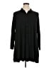 Eileen Fisher Black Long Sleeve Button-Down Shirt Size XL - photo 1