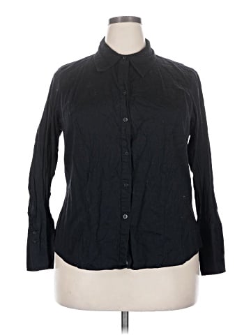 Lane Bryant 3/4 Sleeve Button-Down Shirt (view 1)