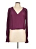 Ramy Brook Burgundy Long Sleeve Blouse Size L - photo 1