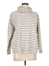 Chaps Stripes Silver Turtleneck Sweater Size L - photo 1
