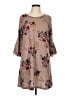 Alya Floral Tan Casual Dress Size L - photo 1