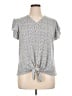 Adrianna Papell Gray Short Sleeve Blouse Size XL - photo 1