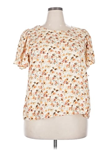 LC Lauren Conrad Short Sleeve Blouse (view 1)