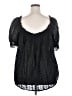 Shein Curve 100% Polyester Black Short Sleeve Blouse Size 20 Plus (4) - photo 2