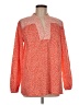 Lands' End 100% Cotton Orange Long Sleeve Blouse Size M - photo 1